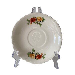 Homer Laughlin Saucer Scroll Edge Poppy Rose Replacement Vintage